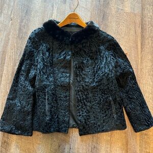 Lammoire Broadtail Argentine Lamb Fur Jacket & Mink Hammer Brand Herman Basch
